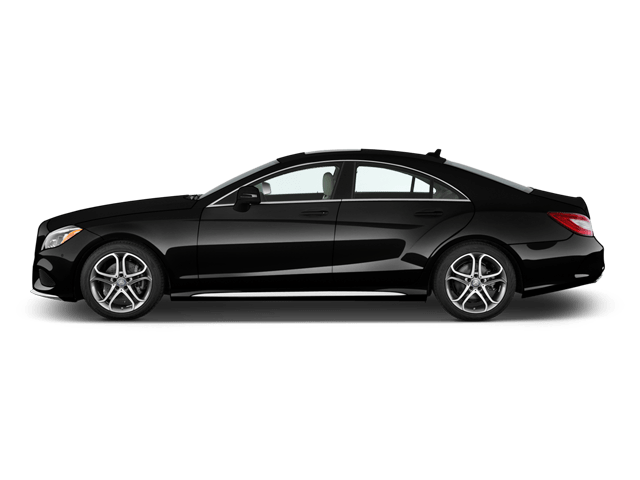 Black Mercedes-Benz CLS luxury sedan available for executive travel and private chauffeur transfers.